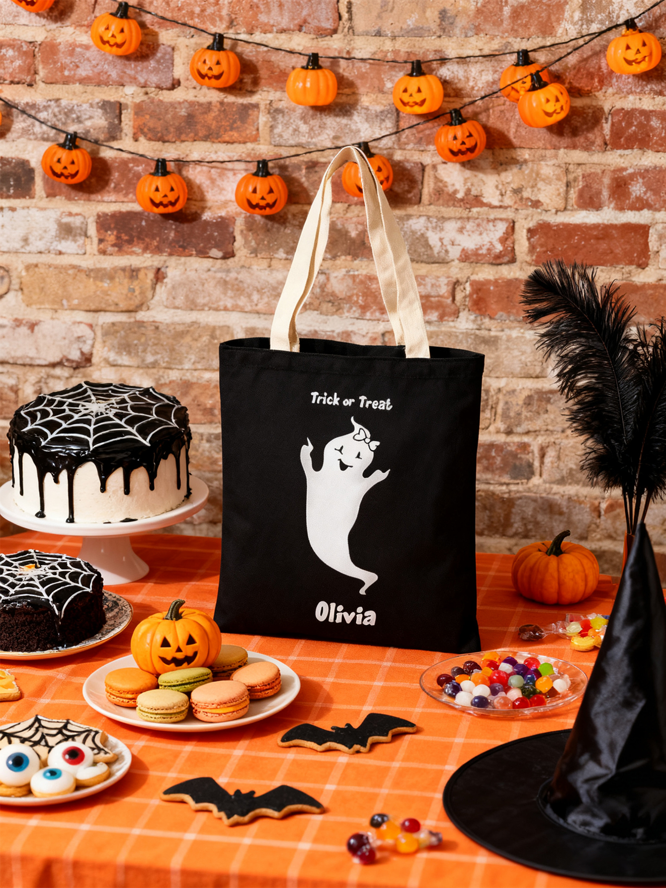 Custom Halloween Ghost Treat Bag